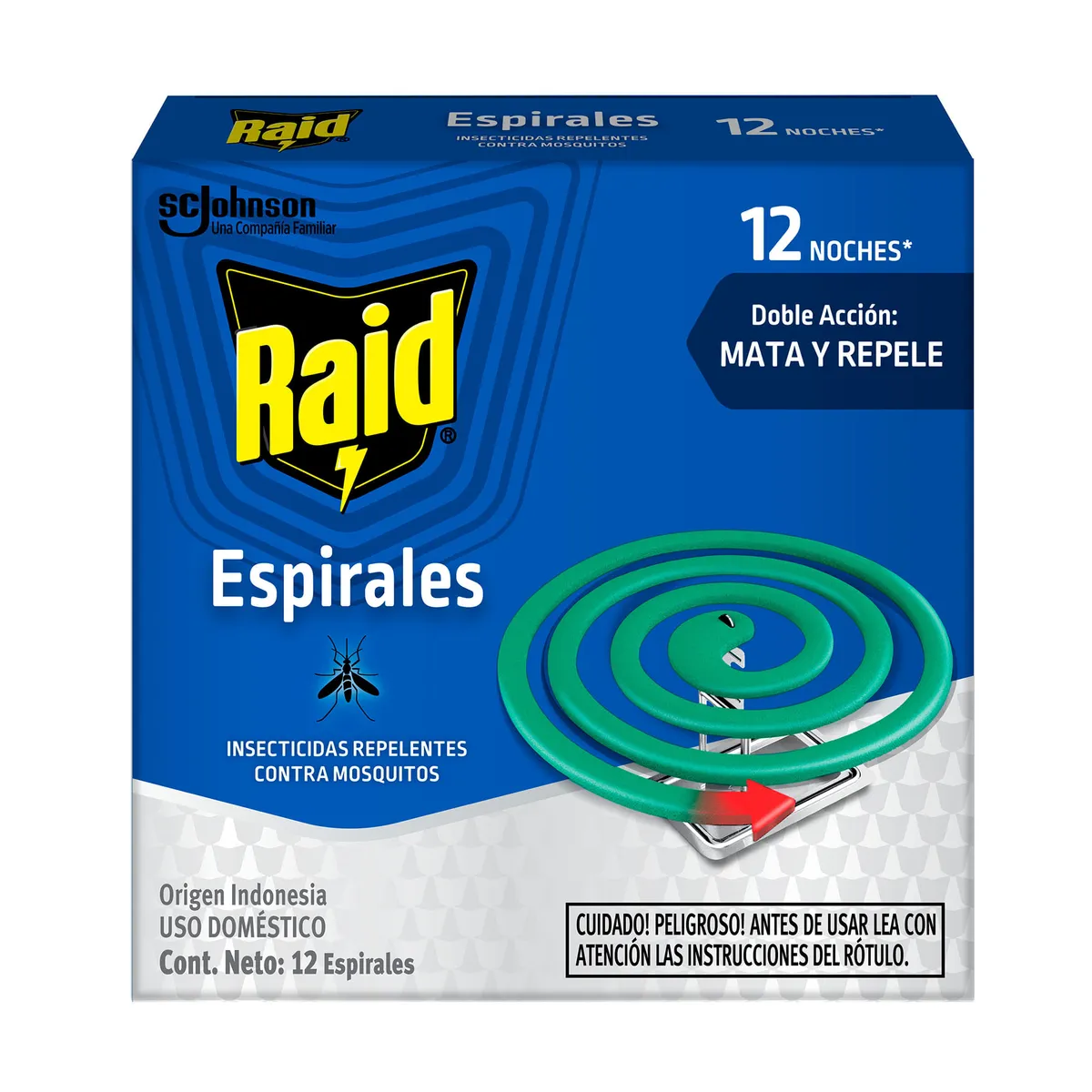 Espirales para mosquitos Raid doble acción 12 uni