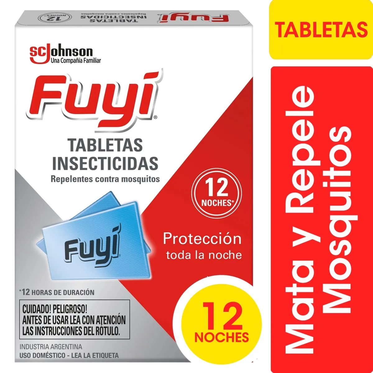 Tabletas insecticidas Fuyi contra mosquitos repuesto 12 uni