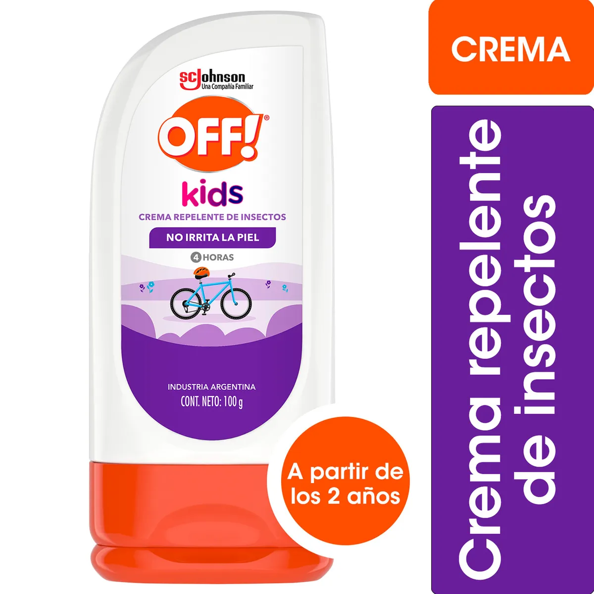 Repelente para mosquitos OFF! kids crema 100 g.