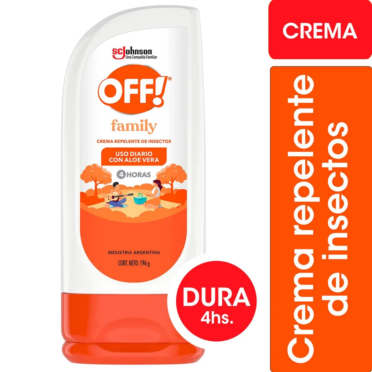 Repelente para mosquitos OFF! family crema 196 g.