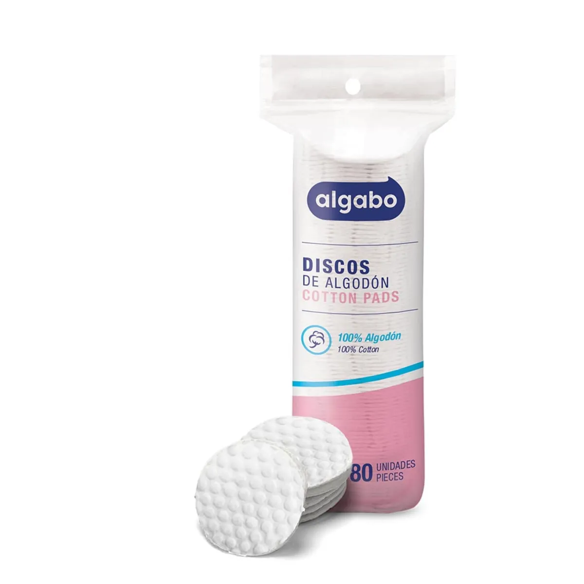 Discos desmasquillantes de algodón Algabo 80 uni