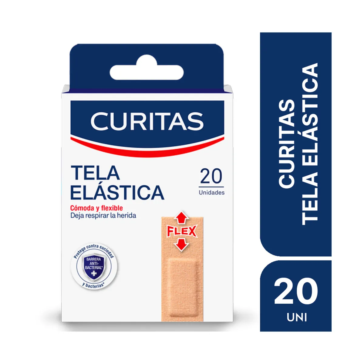 Apósitos adhesivos Curitas Tela elástica ideal para heridas en articulaciones 20 uni