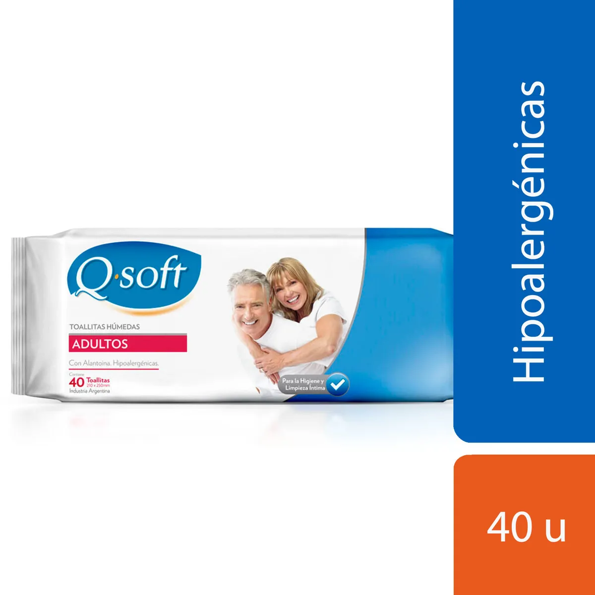 Toallitas húmedas higiene Q-Soft para adultos 40 u.