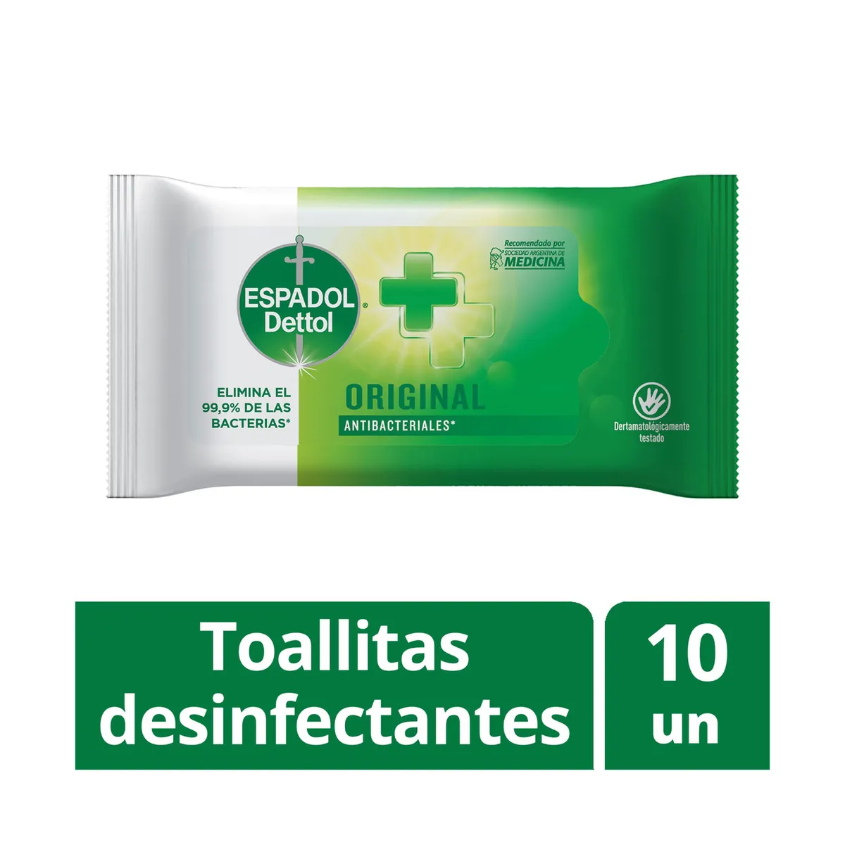 Toallitas húmedas antibacteriales Espadol Dettol 10 u.