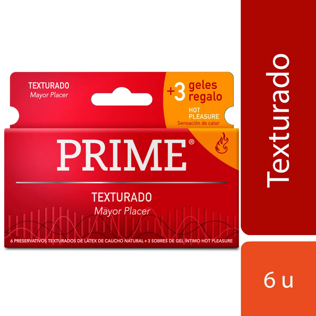 Preservativo Prime texturado x 6 uni