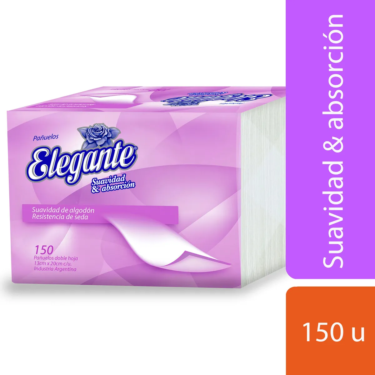 Pañuelos descartables Elegante 150 u.