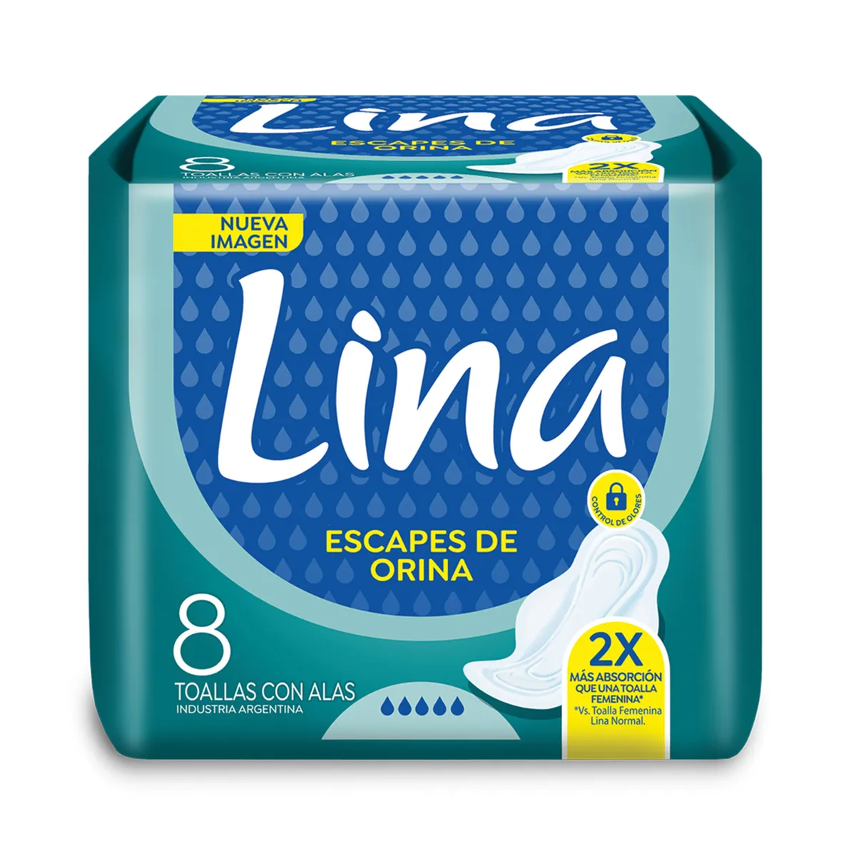 Toalla Lina para escapes de orina 8 uni