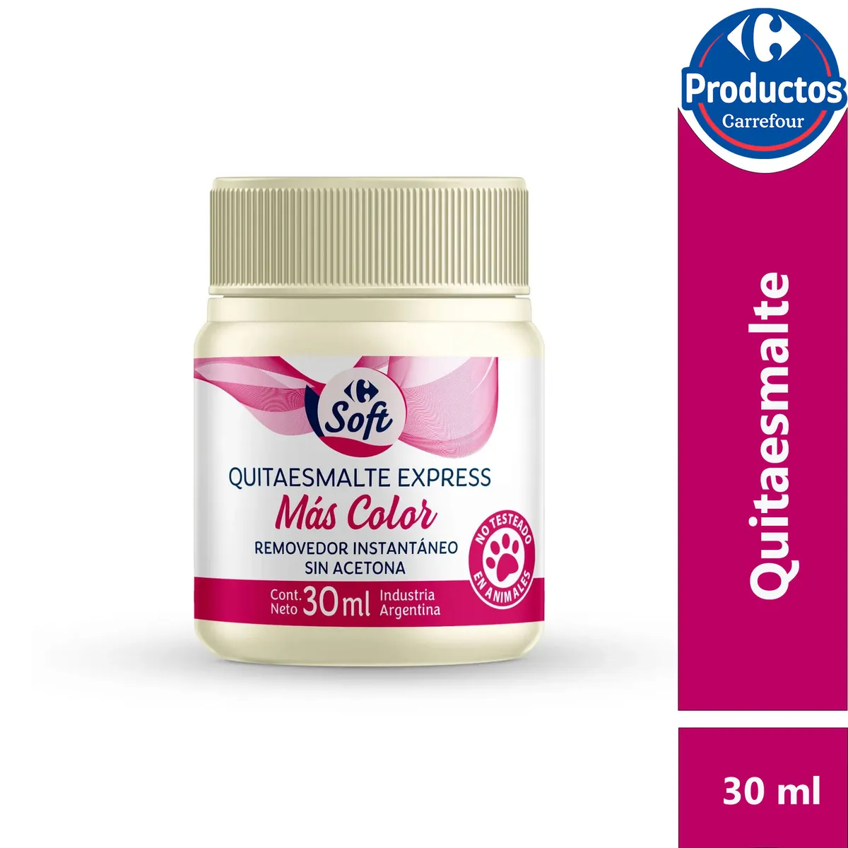 Quita esmalte Carrefour Soft express 30 ml