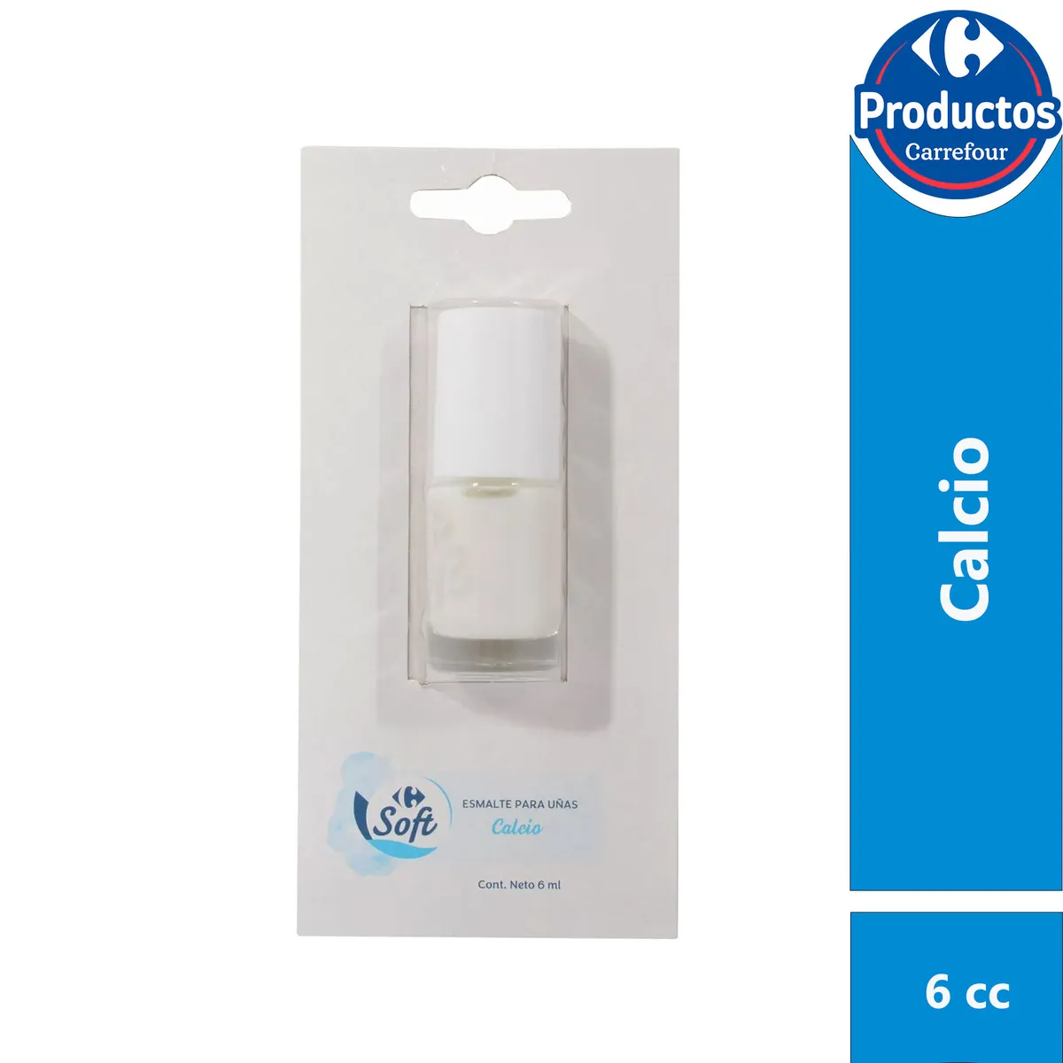 Esmalte para uñas Carrefour soft tratamiento calcio 6 cc.