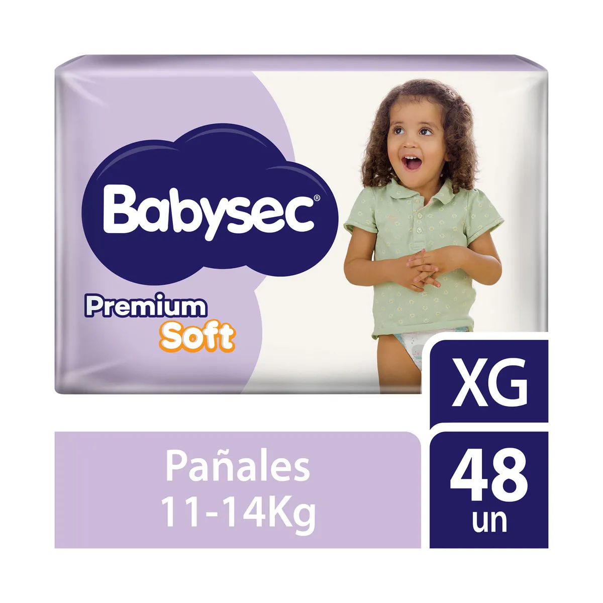 Pañales Babysec premium soft XG 48 uni