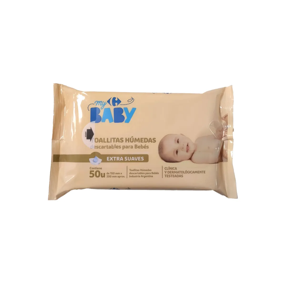 Toallitas húmedas Carrefour baby extra suaves 50 u.