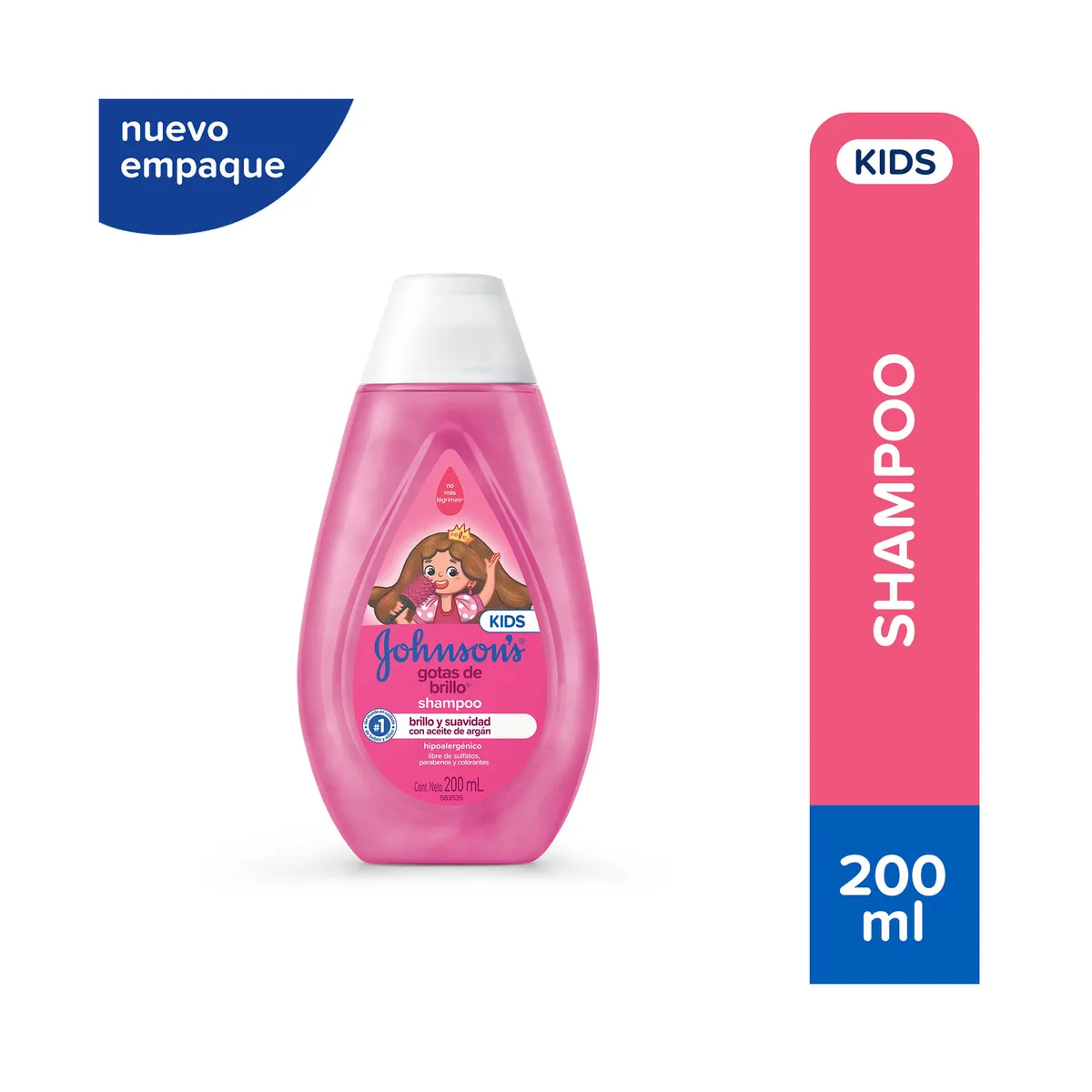 Shampoo para niños Johnson's gotas de brillo 200 ml
