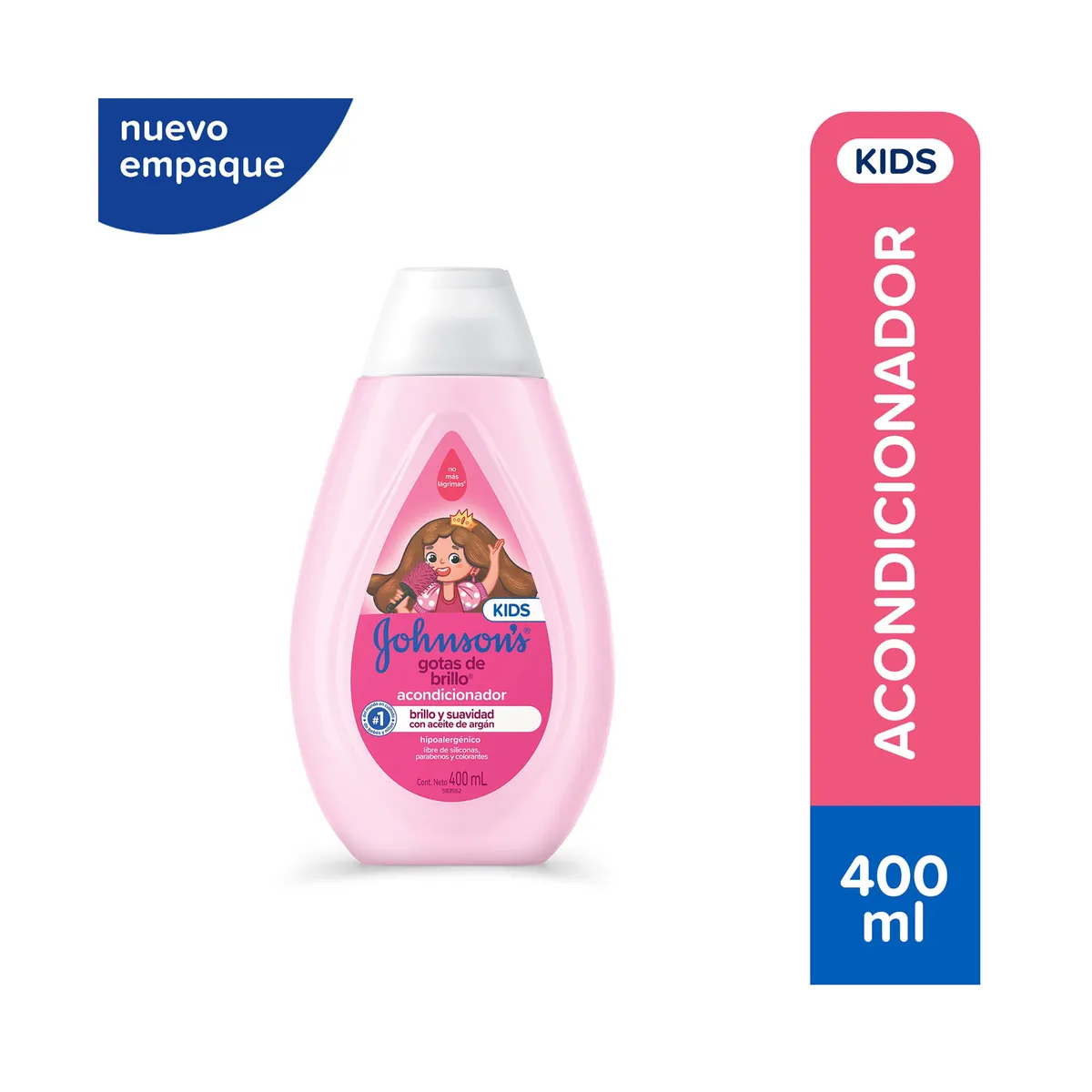Acondicionador para niños Johnson's gotas de brillo 400 ml