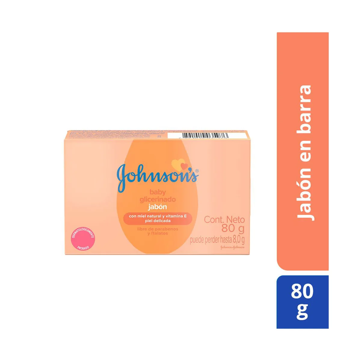 Jabón de tocador Johnson's baby glicerina 80 g.