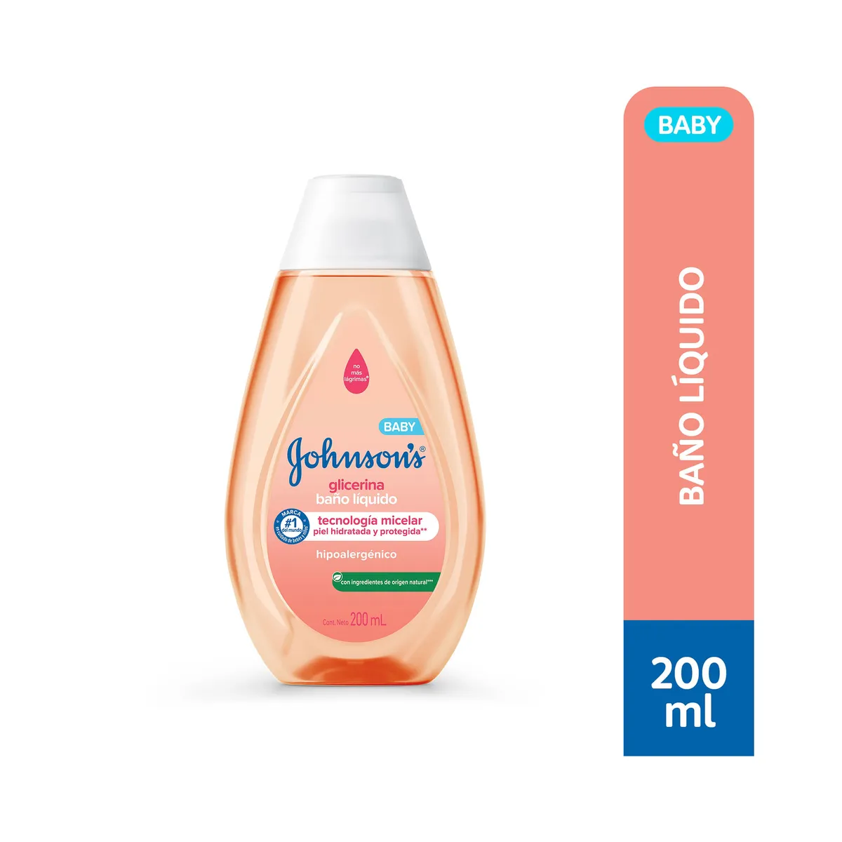 Jabón líquido para bebé Johnson's glicerina 200 ml