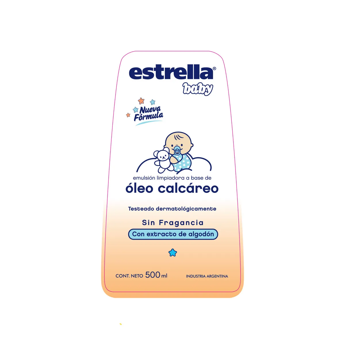 Óleo calcáreo extract algodón Estrella baby 500 cc.