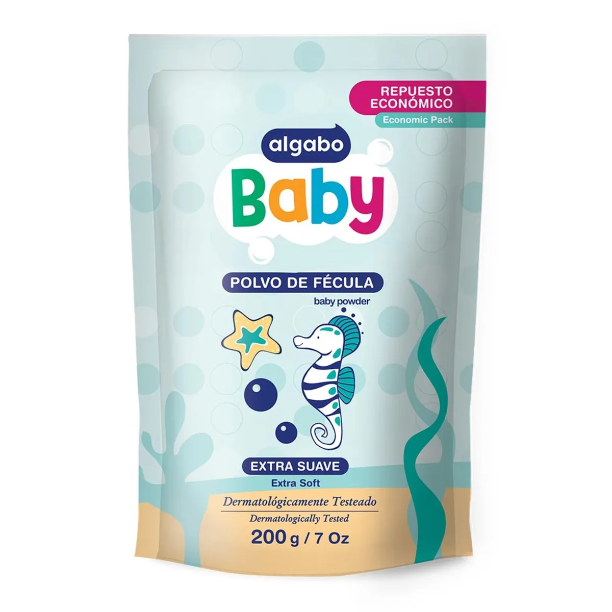 Polvo de fécula para bebé Algabo baby extra suave 200 g.