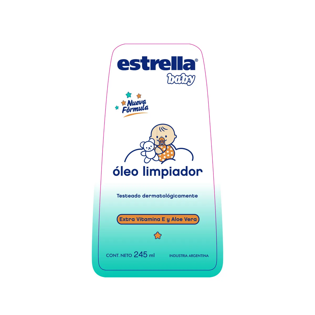Óleo limpiador extra vitamina Estrella baby 250 cc.