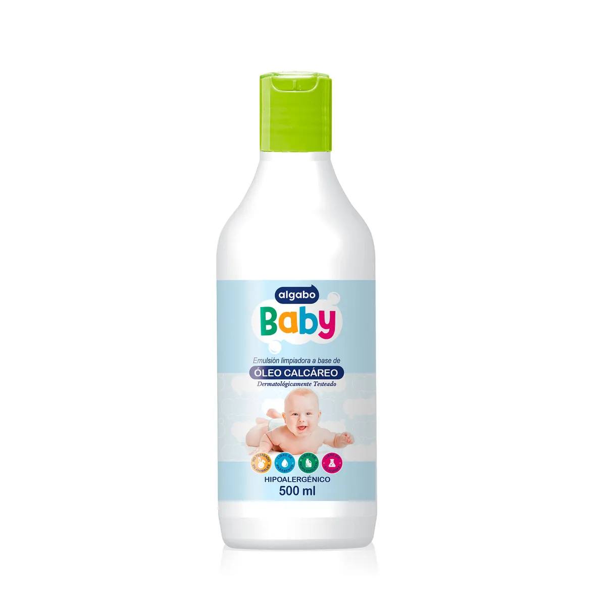 Oleo calcareo Algabo baby hipola en botella 500 cc.