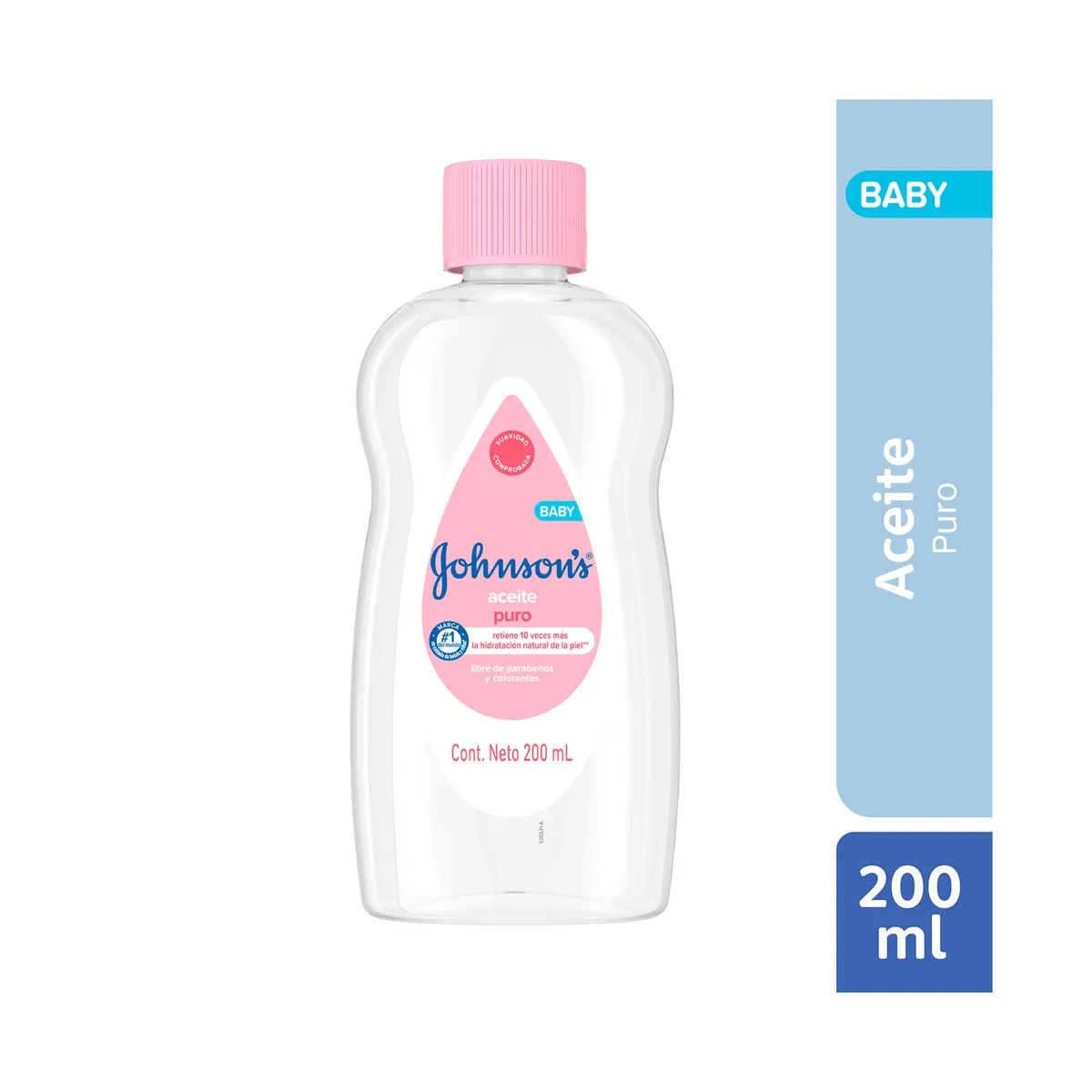Aceite para bebé Johnsons baby puro 200 cc.