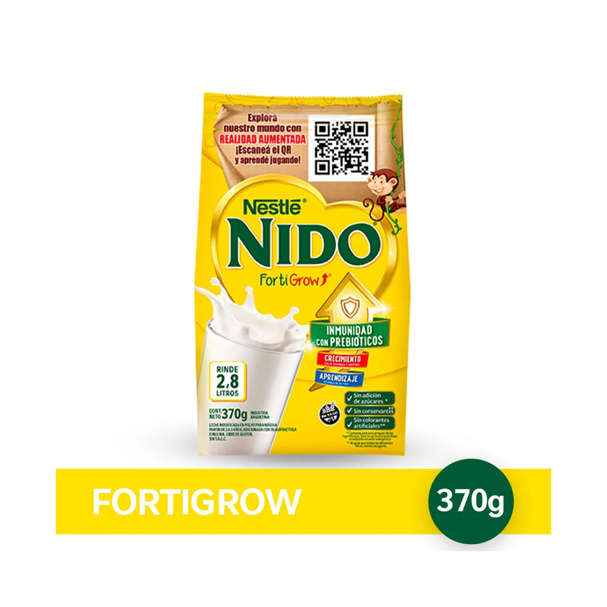Nido Fortigrow leche en polvo 370 grs