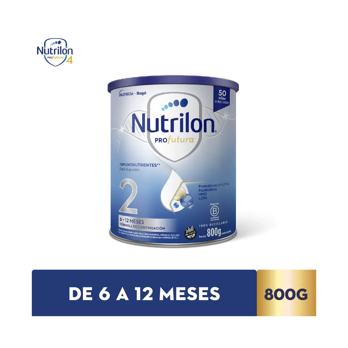 Leche infantil Nutrilon Profutura Etapa 2 lata 800 grs