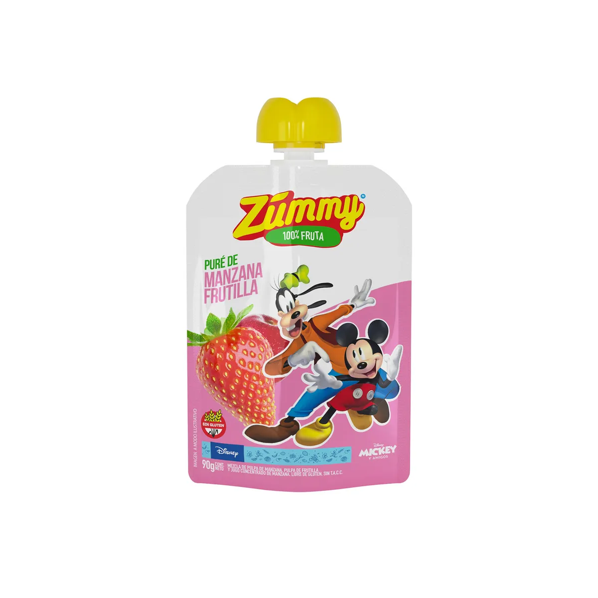 Puré mix frutal Zummy Disney manzana frutilla 90 grs