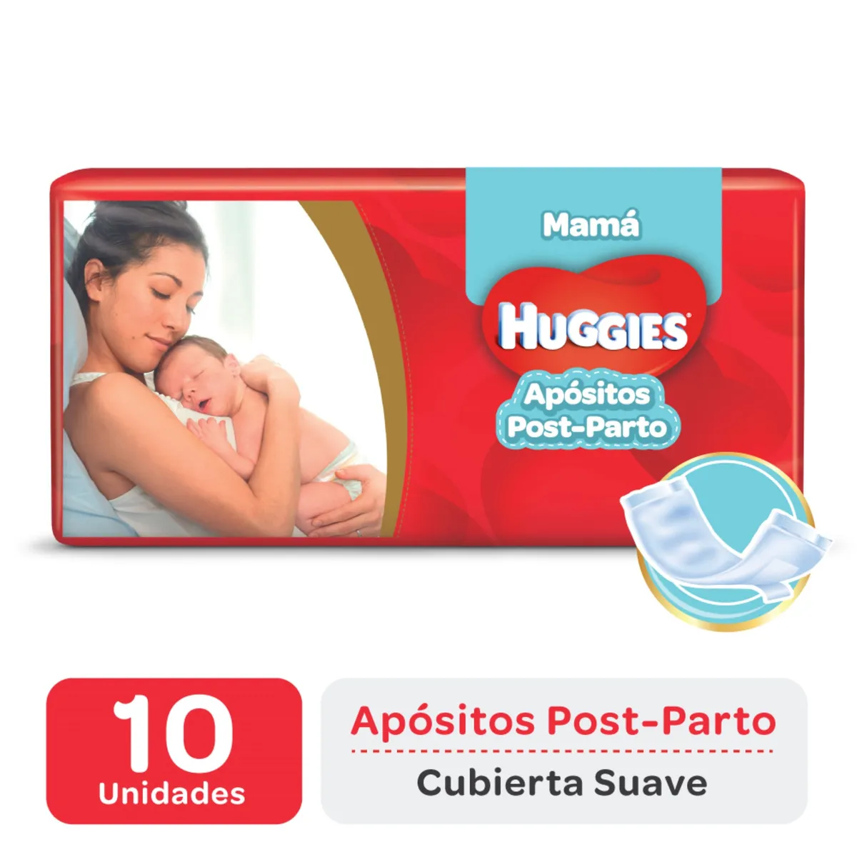 Apósitos post parto Huggies mamá 10 uni