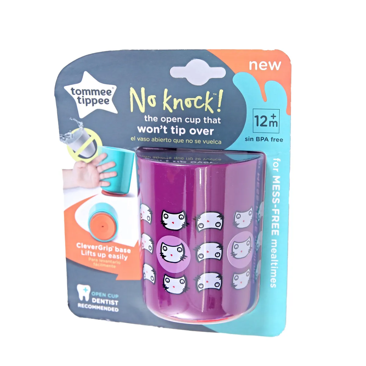Vaso involcable Tommee Tippee gatito violeta