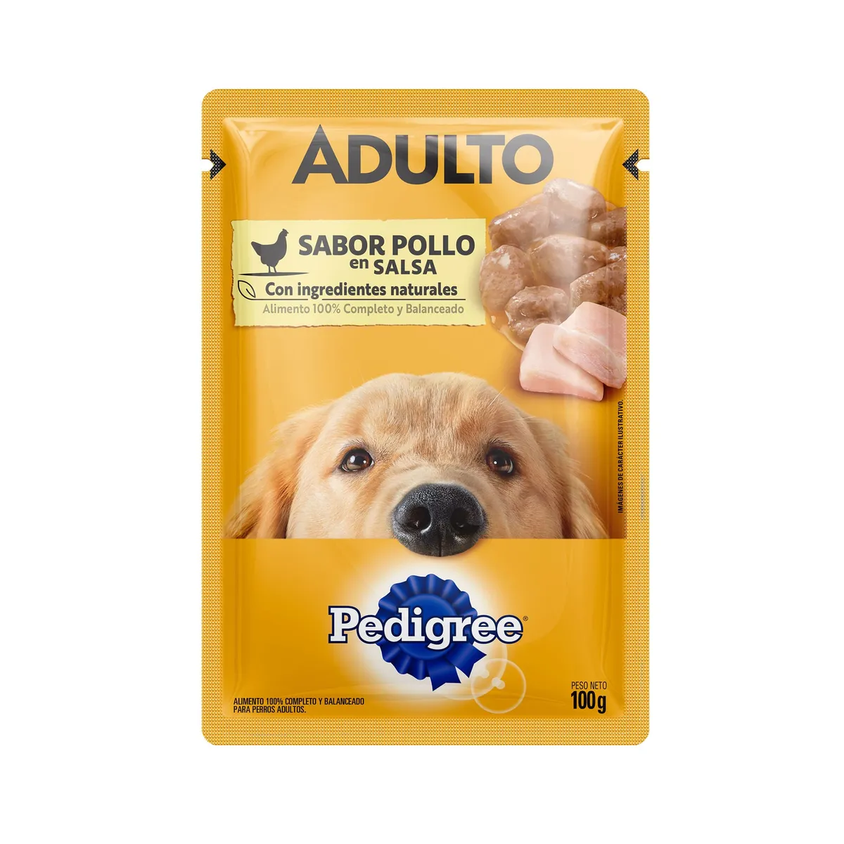 Alimento húmedo para perro Pedigree 100 g. adultos pollo
