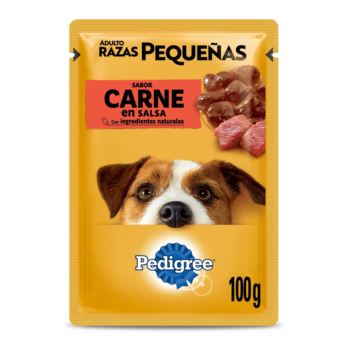 Alimento húmedo para perro Pedigree 100 g. adultos pequeños carne