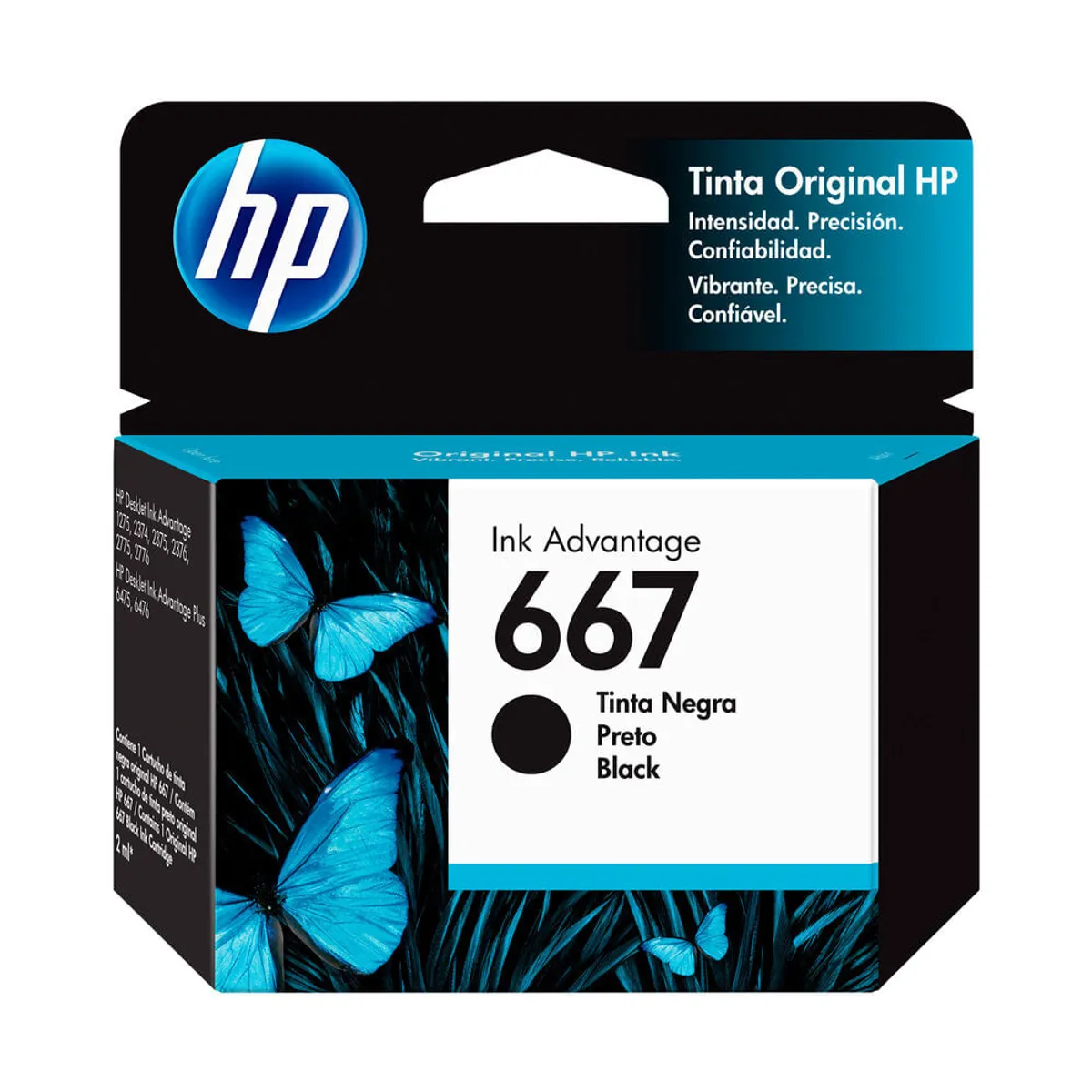 Cartucho de tinta HP 667 negra Original