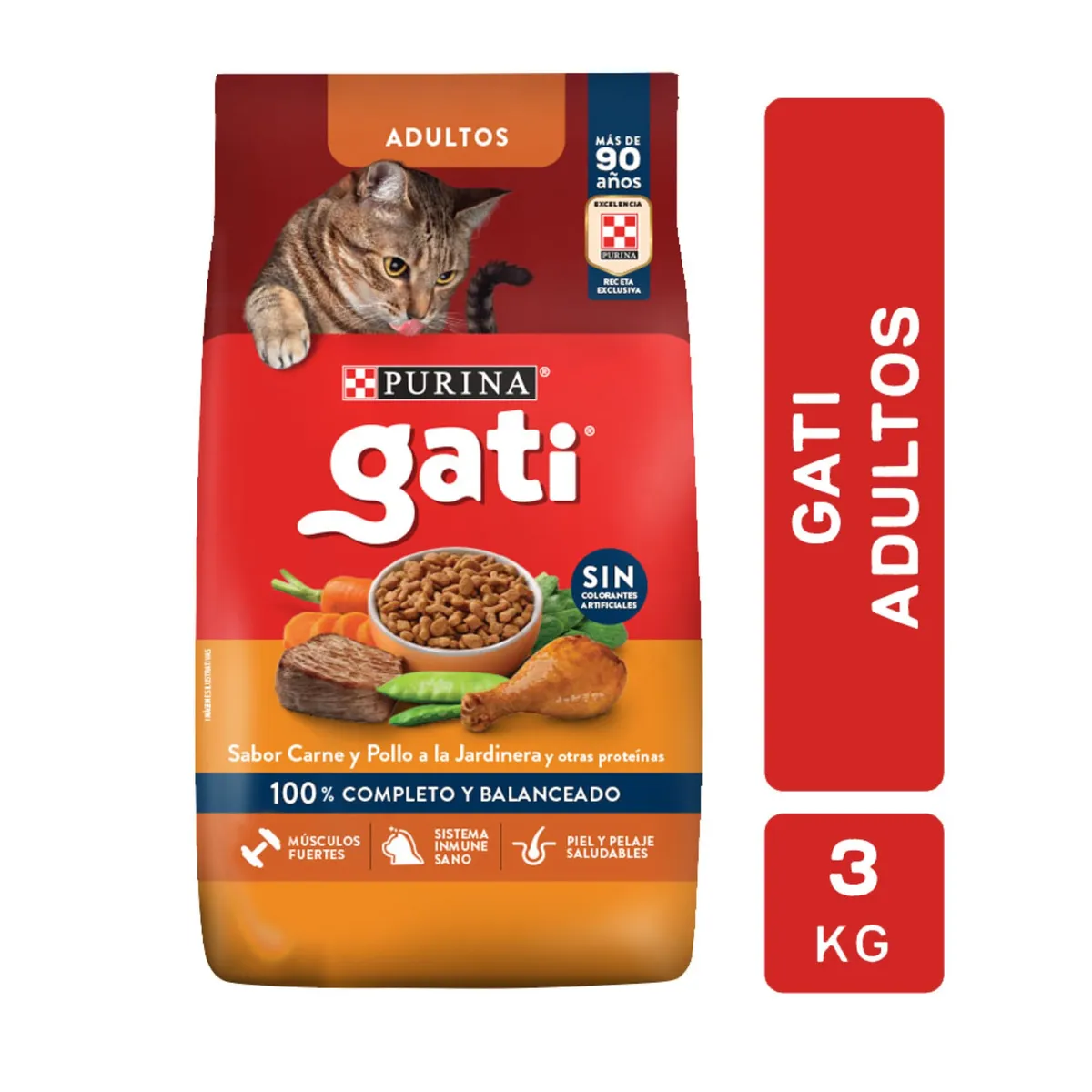 Alimento seco para gato Gati carne y pollo 3 kg