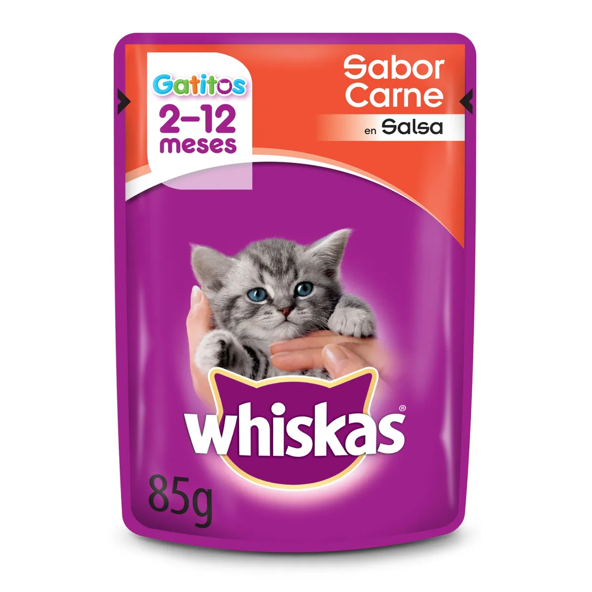 Alimento húmedo para gatitos Whiskas 85 g. carne