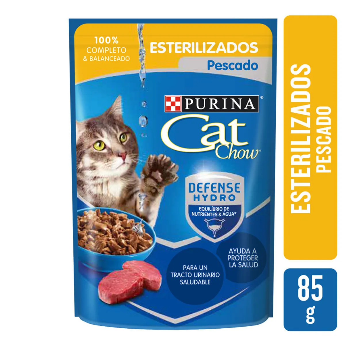 Alimento húmedo para gato Cat Chow castrados 85 g. pescado