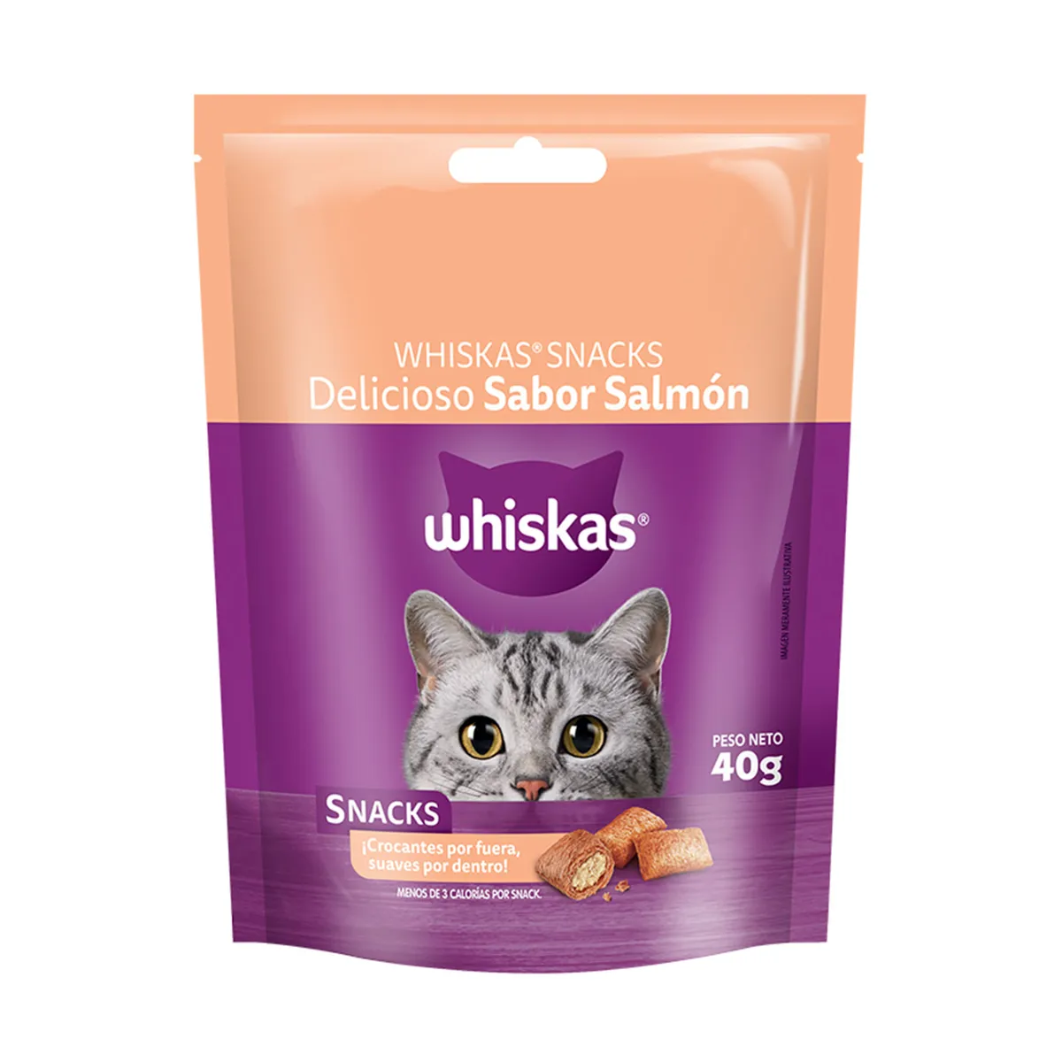 Snack para gato Whiskas salmón 40 grs