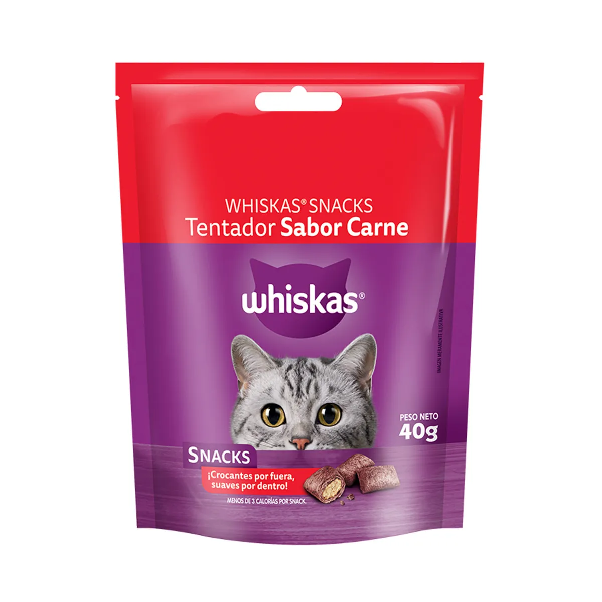 Snack para gato Whiskas carne 40 grs