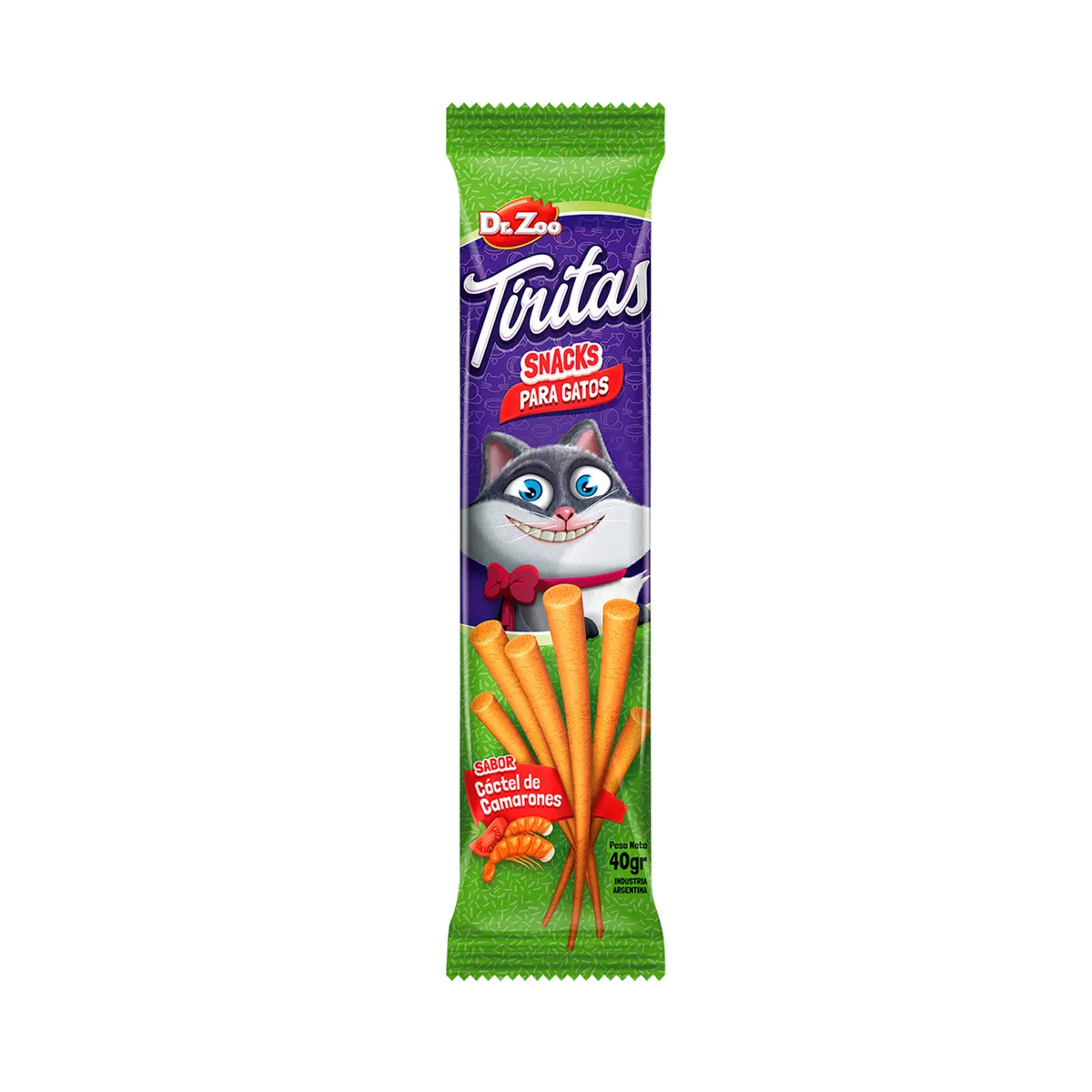 Snack para gato Dr. Zoo tiritas cóctel de camarones 40 grs