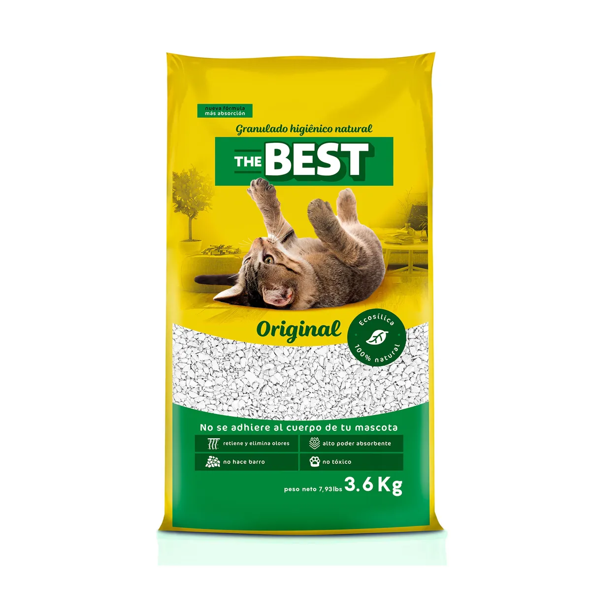 Piedras sanitarias para gato The Best bolsa 3.6 kg