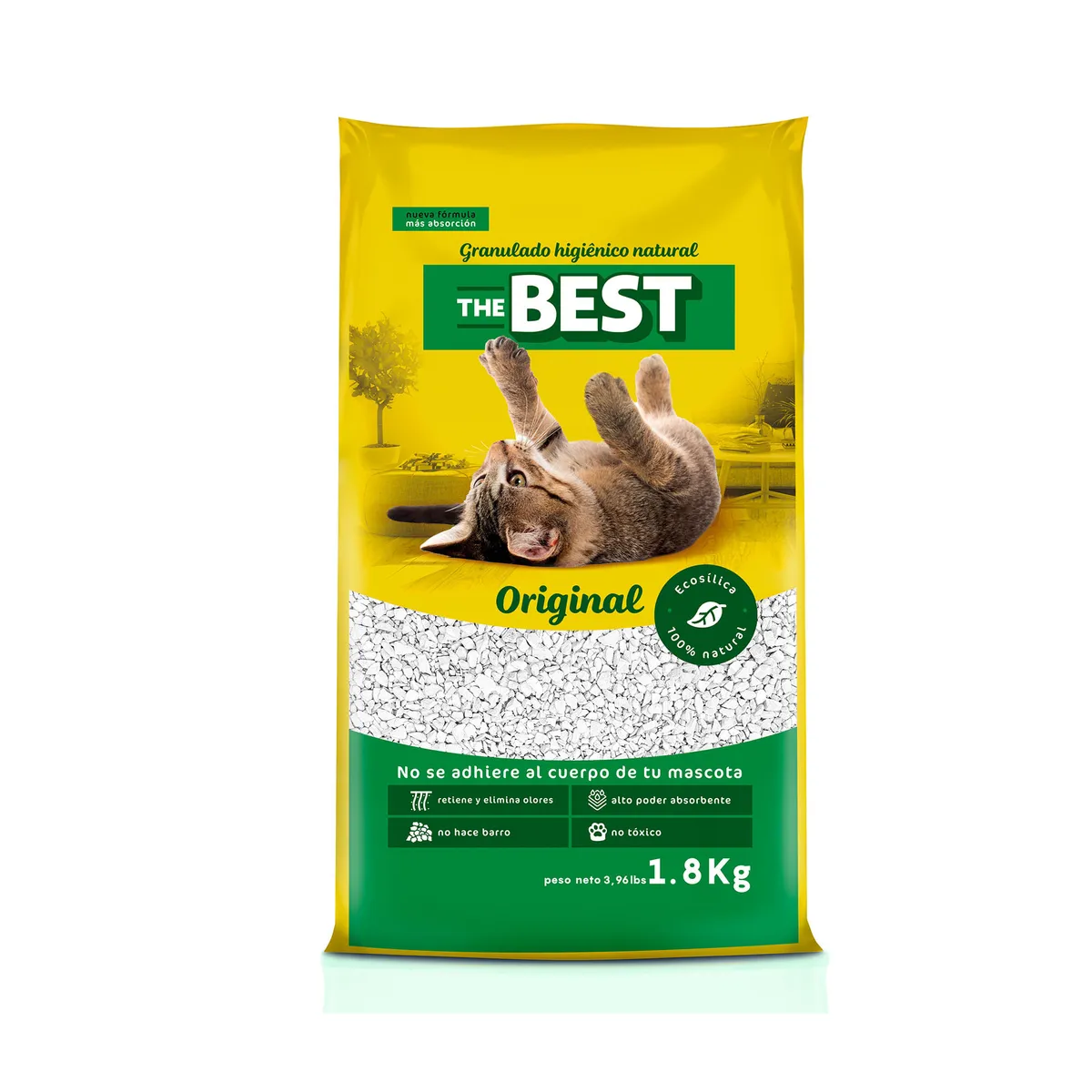 Piedras sanitarias para gatos The Best 1.8 kg