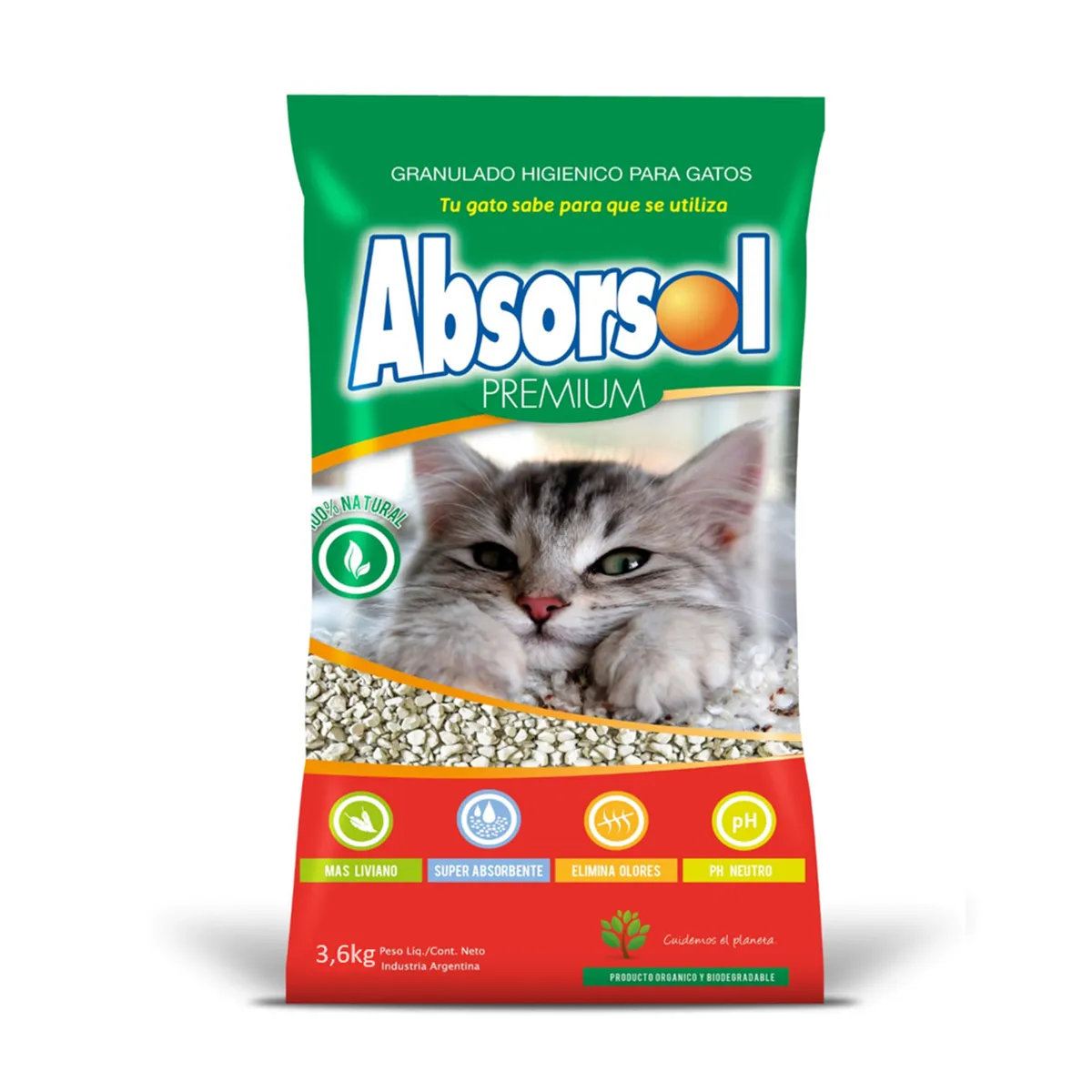 Piedras sanitarias Absorsol neutra 3.6 kg