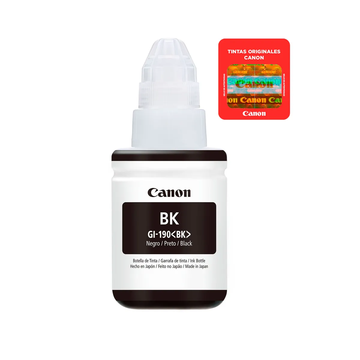 Botella de tinta Canon gi 190 black ink 135 ml