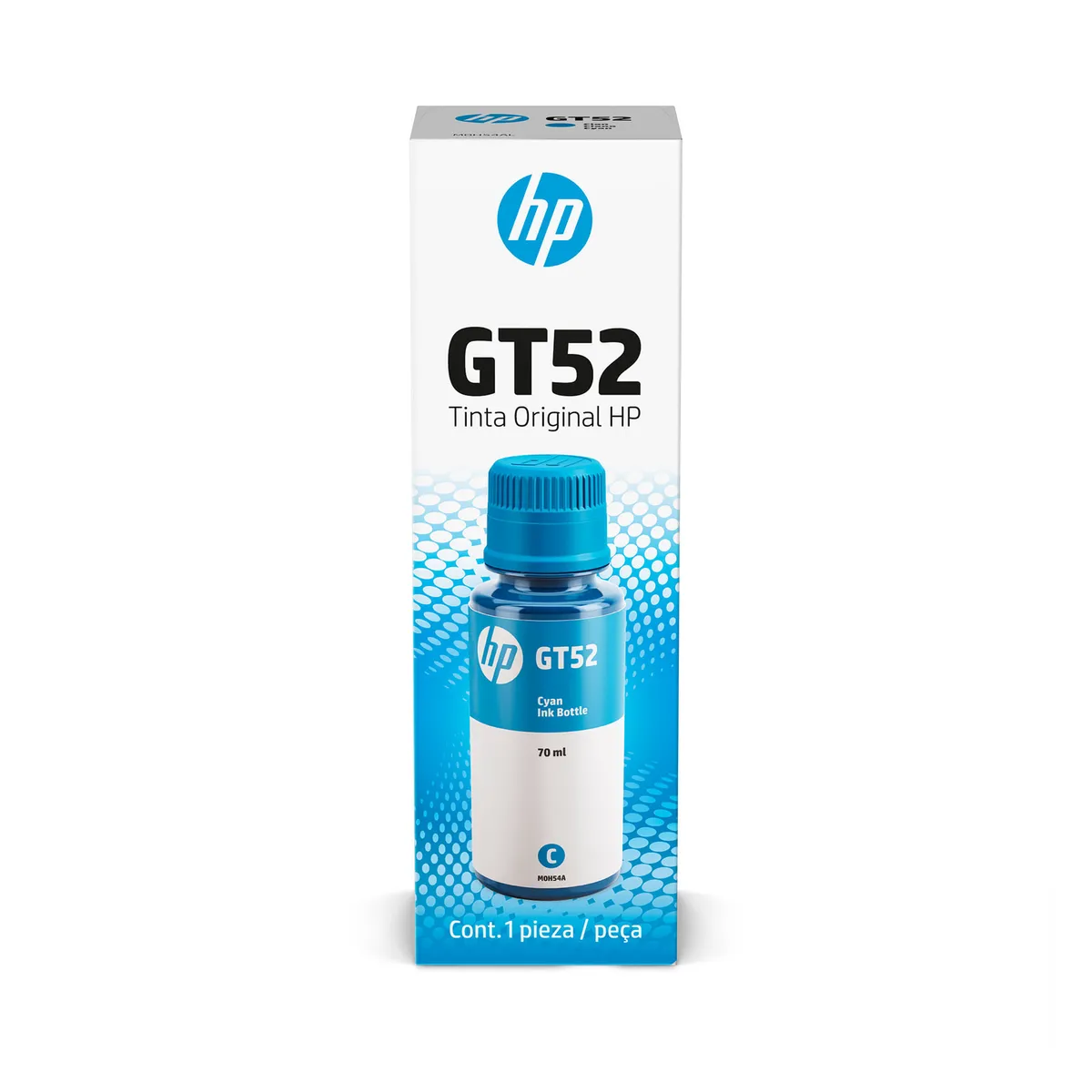 Botella de Tinta Cian HP GT52 Original