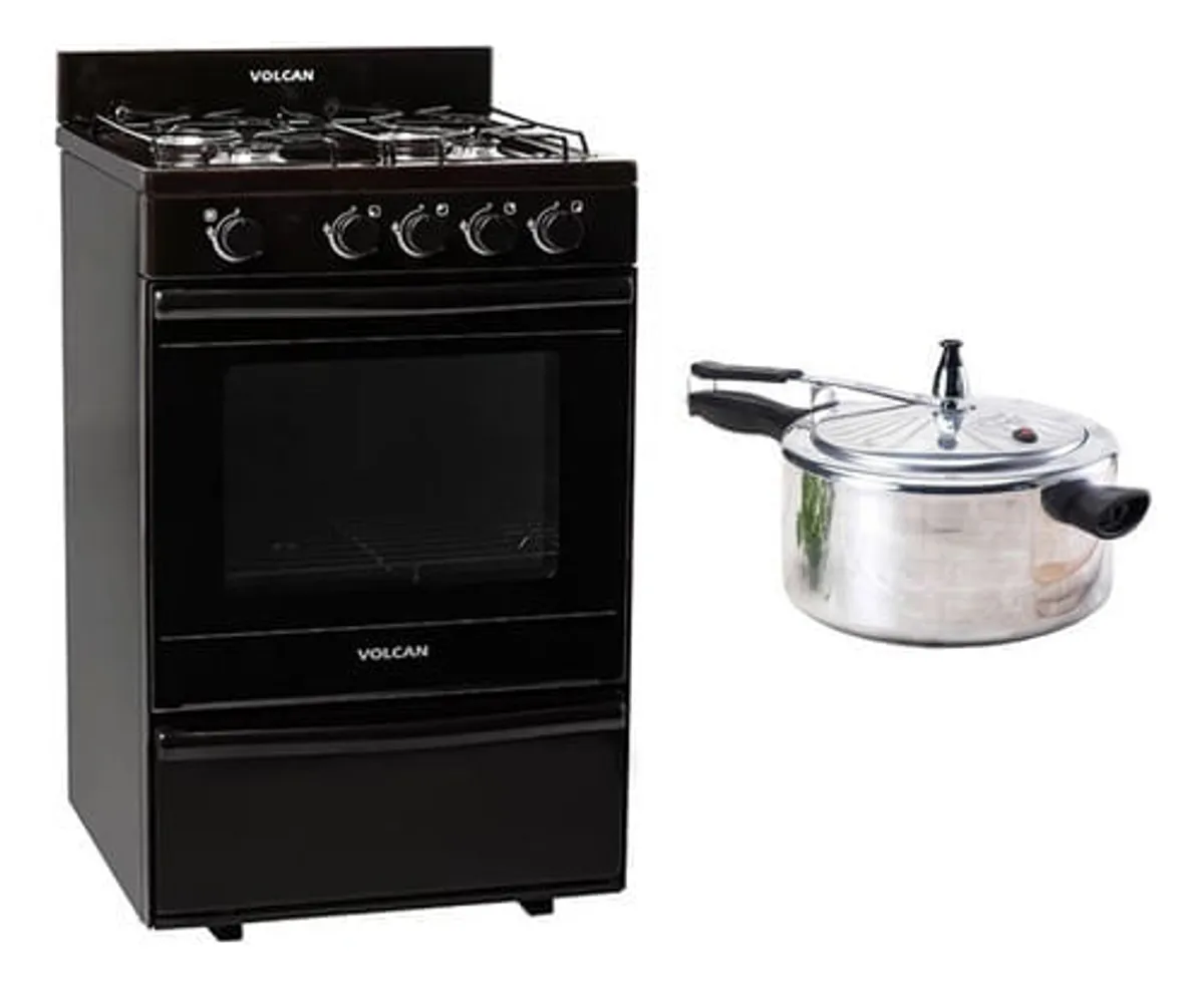Combo Volcan 87654vm  + Olla A Presion Marmicoc T05