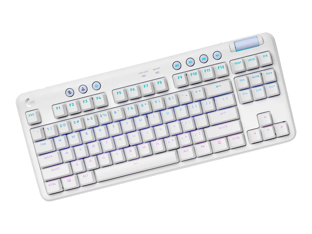 Teclado mecanico Logitech G715 Wireless Aurora Blanco en ingles 920-010453