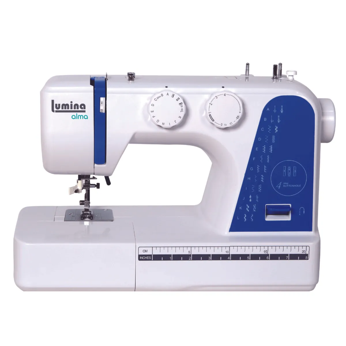 Máquina De Coser Recta Lumina Alma Azul 24 Diseños