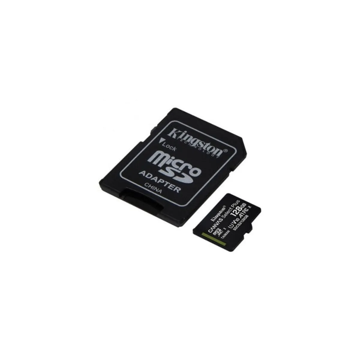Memoria micro sd Kingston 128gb Canvas Plus clase 10 negra.