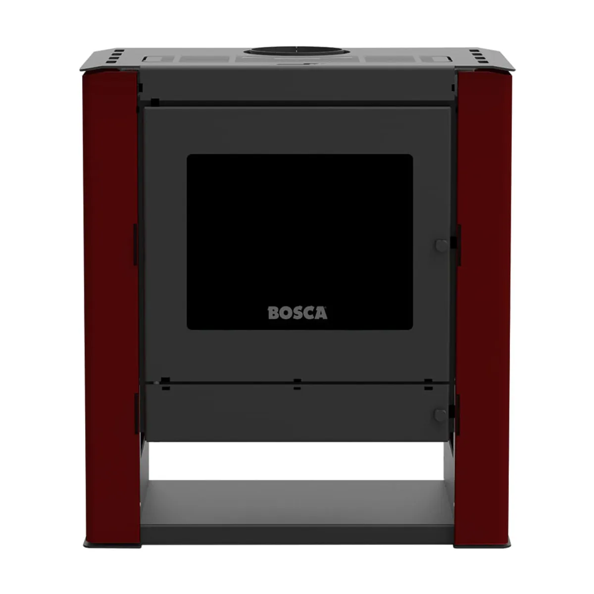 Calefactor a Leña Bosca Gold 500 Black Vision Burdeos