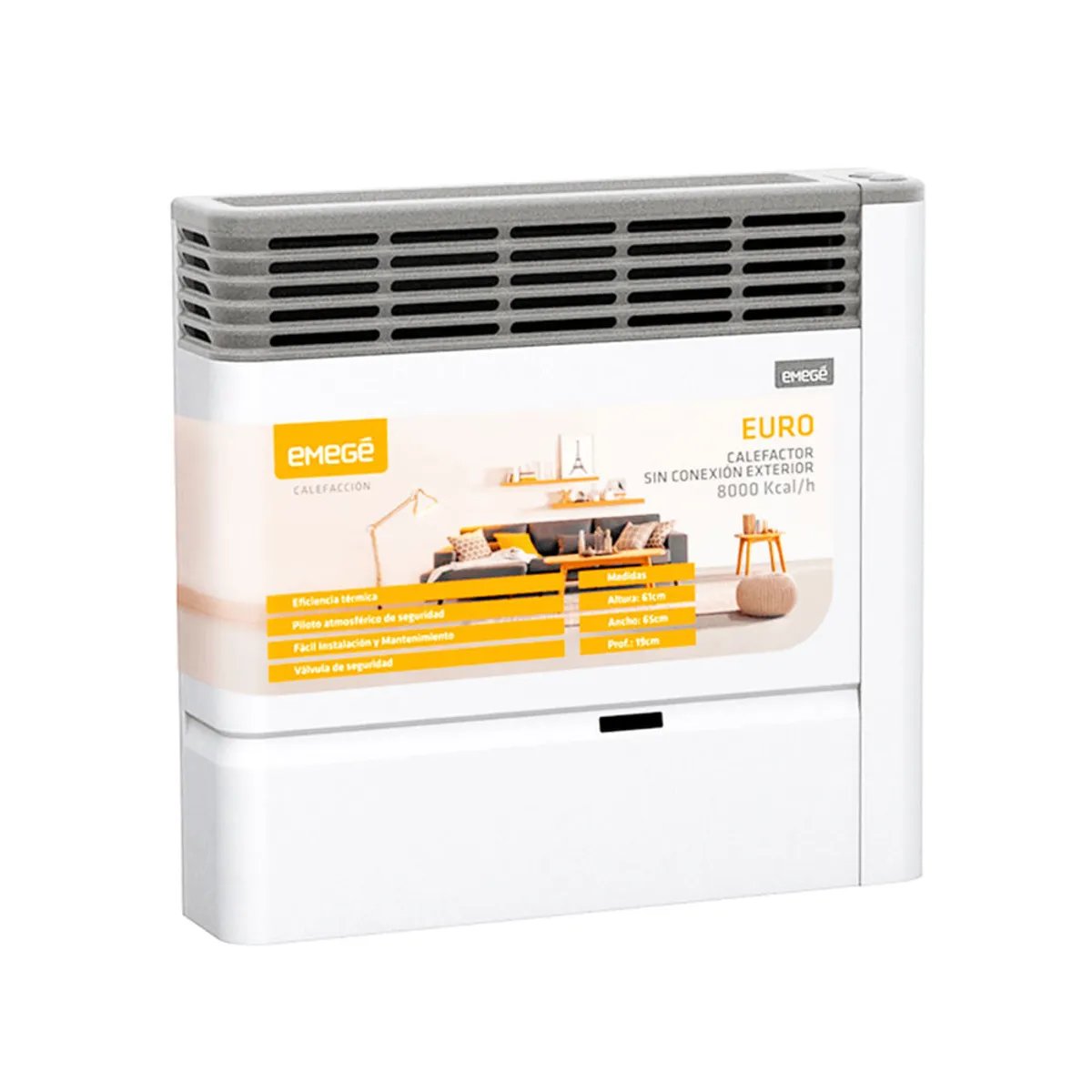 Calefactor sin salida Emegé multigas 8000 Kcal/h euro