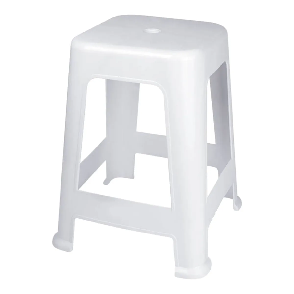 Banqueta De plástico Mor 15151111 Apilable blanca